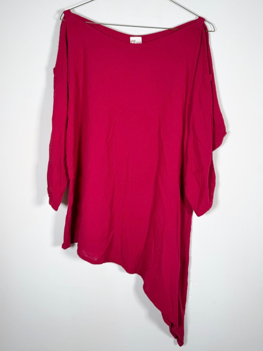 Oh My Gauze! Women’s Size Use Measurements Asymmetric Top 100% Cotton